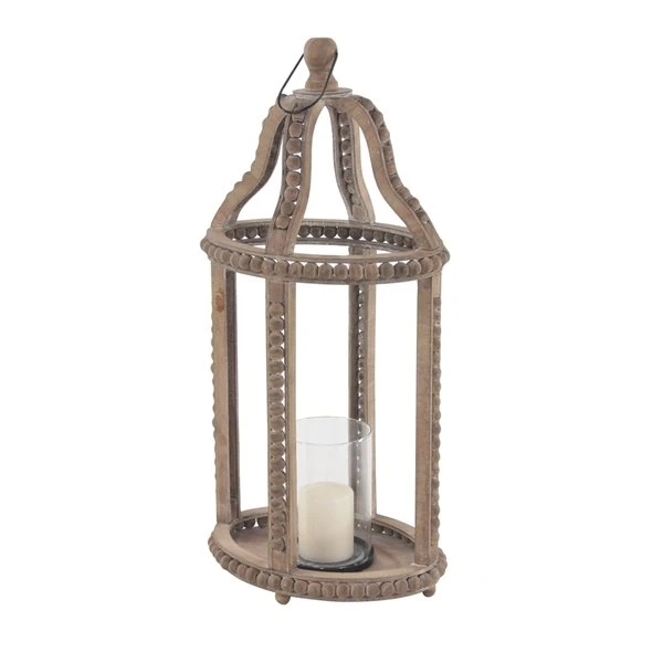 330862151_MainImage_001_l.jpg Grayson Lane 1-Candle Brown Wood Lantern Candle Holder -GRAYSON LANE shop 330862151 MainImage 001 l