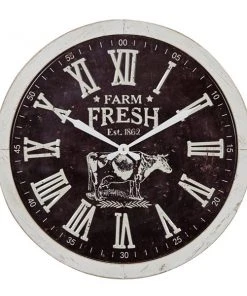 Grayson Lane 23.5-in x 23.5-in Black Analogue Round Wall Standard Clock