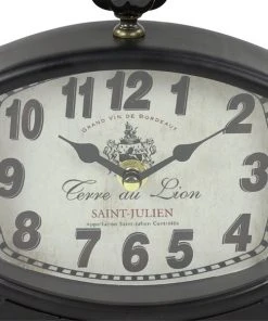 Grayson Lane 7-in x 8-in Black Set of 2 Analogue Rectangle Tabletop Standard Clock -GRAYSON LANE shop 330862160 AlternateImage4 l