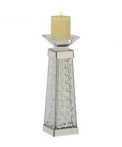 Grayson Lane Clear 1-Candle Glass Pillar Candle Holder