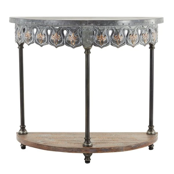 Grayson Lane Grey Metal Farmhouse Console Table 1 Grayson Lane Grey Metal Farmhouse Console Table