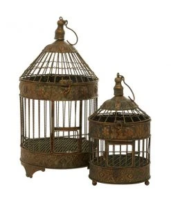 Grayson Lane 2-Piece 24-in x 9-in Bronze Classic Birdcage