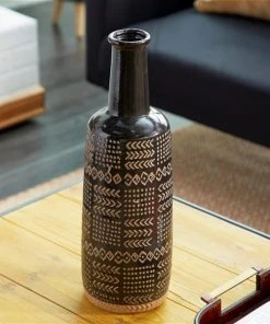 Grayson Lane 1-Piece 18-in x 6-in Black Art Deco Vase -GRAYSON LANE shop 330862186 AlternateImage3 l