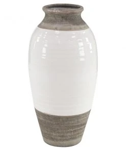 Grayson Lane 1-Piece 24.60-in x 12.40-in Grey Casual Vase