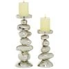 Grayson Lane 1-Candle Metal Pillar Candle Holder - Set of 2