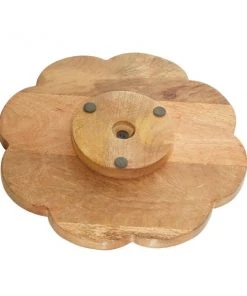 Grayson Lane 1-Tier Wood Full Circle Lazy Susan Cake Stand - Brown -GRAYSON LANE shop 330862229 AlternateImage4 l