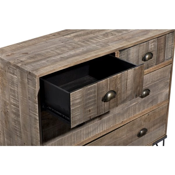 Grayson Lane Brown Asian Hardwood 4-Drawer Accent Chest 3 Grayson Lane Brown Asian Hardwood 4-Drawer Accent Chest - Image 3