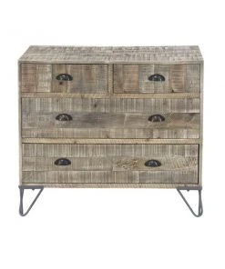 Grayson Lane Brown Asian Hardwood 4-Drawer Accent Chest