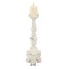 Grayson Lane White 1-Candle Glass Pillar Candle Holder