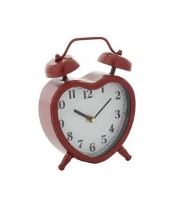 Grayson Lane 8-in x 6.5-in Red Analogue Novelty Tabletop Standard Clock