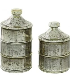 Grayson Lane 2-Piece 12.05-in x 6.2-in Grey Classic Decorative Jar -GRAYSON LANE shop 330862244 AlternateImage4 l