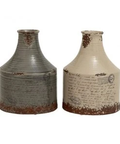 Grayson Lane 2-Piece 12-in x 9-in Green Classic Vase