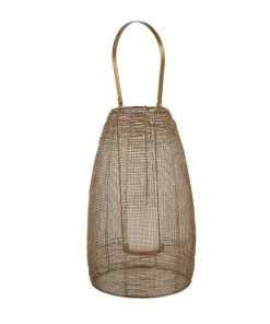 Grayson Lane 1-Candle Metal Lantern Candle Holder - Gold