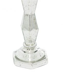 Grayson Lane 1-Candle Silver Glass Pillar Candle Holder - Set of 2 -GRAYSON LANE shop 330862255 AlternateImage3 l
