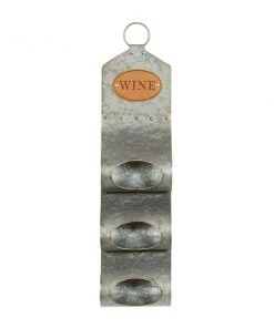 Grayson Lane 3-Bottle Grey Metal Farmhouse Wine Holder -GRAYSON LANE shop 330862259 AlternateImage4 l