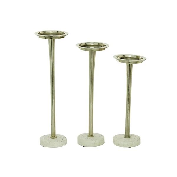330862265_AlternateImage5_l.jpg Grayson Lane 1-Candle Silver Stone Pillar Candle Holder - Set of 3 -GRAYSON LANE shop 330862265 AlternateImage5 l