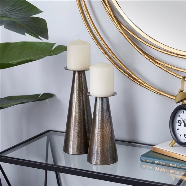 330862274_AlternateImage1_l.jpg Grayson Lane 1-Candle Bronze Metal Sconce Candle Holder - Set of 2 -GRAYSON LANE shop 330862274 AlternateImage1 l