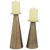 Grayson Lane 1-Candle Bronze Metal Sconce Candle Holder - Set of 2