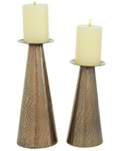 Grayson Lane 1-Candle Bronze Metal Sconce Candle Holder - Set of 2