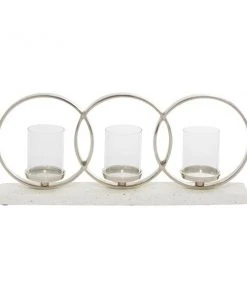 Grayson Lane 3-Candle Stone Pillar Candle Holder - White -GRAYSON LANE shop 330862275 AlternateImage5 l