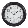 Grayson Lane 14-in x 14-in Analogue Round Wall Standard Clock - Black