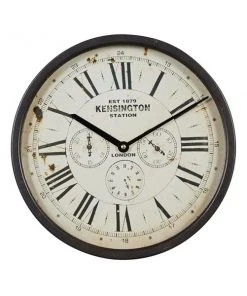 Grayson Lane 14-in x 14-in Brown Analogue Round Wall Standard Clock