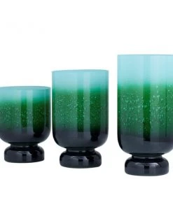 Grayson Lane Green 1-Candle Glass Pillar Candle Holder - Set of 3 -GRAYSON LANE shop 330862319 AlternateImage5 l