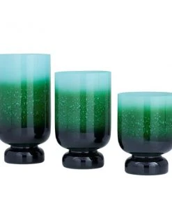 Grayson Lane Green 1-Candle Glass Pillar Candle Holder - Set of 3 -GRAYSON LANE shop 330862319 AlternateImage6 l