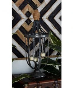 Grayson Lane 3-Candle Grey Metal Lantern Candle Holder -GRAYSON LANE shop 330862328 AlternateImage2 l