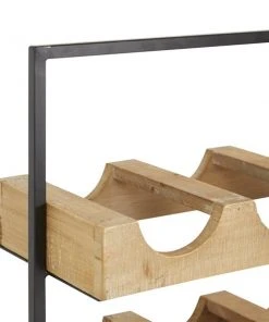 Grayson Lane 6-Bottle Brown Wood Farmhouse Wine Holder -GRAYSON LANE shop 330862339 AlternateImage3 l