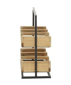 Grayson Lane 6-Bottle Brown Wood Farmhouse Wine Holder -GRAYSON LANE shop 330862339 AlternateImage4 l