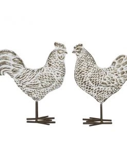 Grayson Lane 2-Piece 13.65-in x 5.65-in Silver Classic Sculpture