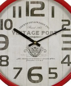 Grayson Lane 14-in x 14-in Red Analogue Round Wall Standard Clock -GRAYSON LANE shop 330862355 AlternateImage4 l