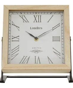 Grayson Lane 9-in x 9-in Brown Analogue Square Tabletop Standard Clock 9 Grayson Lane 9-in x 9-in Brown Analogue Square Tabletop Standard Clock -GRAYSON LANE shop 330862359 AlternateImage5 l