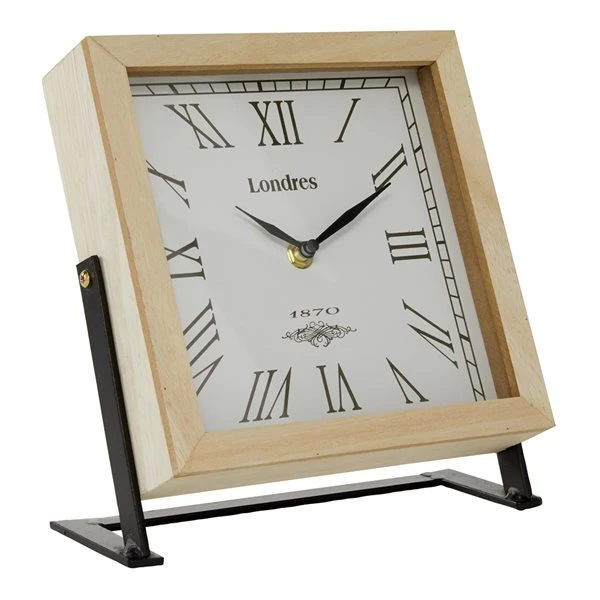 Grayson Lane 9-in x 9-in Brown Analogue Square Tabletop Standard Clock 1 Grayson Lane 9-in x 9-in Brown Analogue Square Tabletop Standard Clock