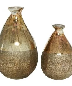Grayson Lane 2-Piece 12.25-in x 7.25-in Gold Casual Vase