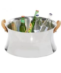 Grayson Lane 3-L Stainless Steel Ice Bucket/Wine Holder - Silver