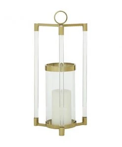 Grayson Lane 1-Candle Gold Metal Pillar Candle Holder