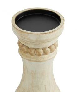 Grayson Lane 1-Candle Cream Wood Pillar Candle Holder - Set of 3 2 Grayson Lane 1-Candle Cream Wood Pillar Candle Holder - Set of 3 -GRAYSON LANE shop 330862396 AlternateImage3 l