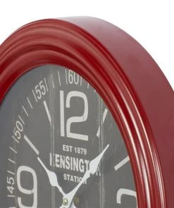 Grayson Lane 14-in x 14-in Analogue Round Wall Standard Clock - Red -GRAYSON LANE shop 330862401 AlternateImage3 l