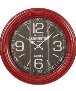 Grayson Lane 14-in x 14-in Analogue Round Wall Standard Clock - Red