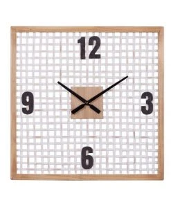 Grayson Lane 23.5-in x 23.5-in White Analogue Square Wall Standard Clock