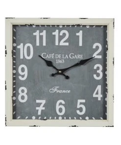 Grayson Lane 13-in x 13-in White Analogue Square Wall Standard Clock