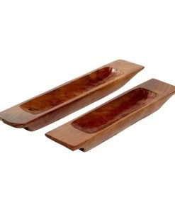 Grayson Lane 2-Piece 3-in x 5.63-in Brown Contemporary Tray