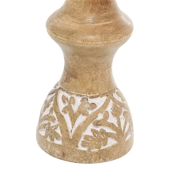 330862450_AlternateImage3_l.jpg Grayson Lane 1-Candle Brown Wood Pillar Candle Holder - Set of 3 -GRAYSON LANE shop 330862450 AlternateImage3 l