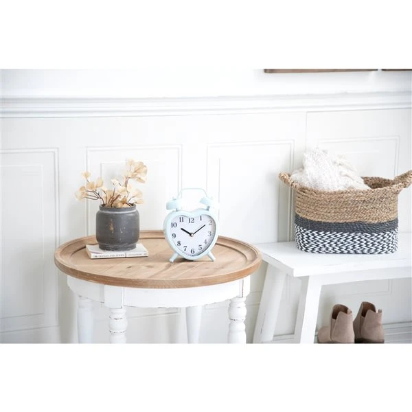 Grayson Lane 8-in x 6.5-in Blue Analogue Novelty Tabletop Standard Clock 2 Grayson Lane 8-in x 6.5-in Blue Analogue Novelty Tabletop Standard Clock - Image 2