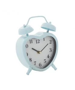 Grayson Lane 8-in x 6.5-in Blue Analogue Novelty Tabletop Standard Clock
