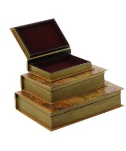 Grayson Lane Traditional Brown Wood Boxes - Set of 3 -GRAYSON LANE shop 330862466 AlternateImage4 l