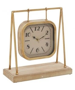 Grayson Lane Gold Analog Square Tabletop Clock