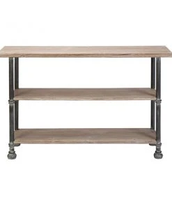 Grayson Lane Wood Industrial Console Table